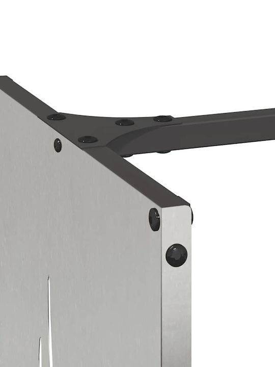 vidaXL Inox Ράφι Αποθήκευσης Ξύλων 40x30x80cm Ασημί