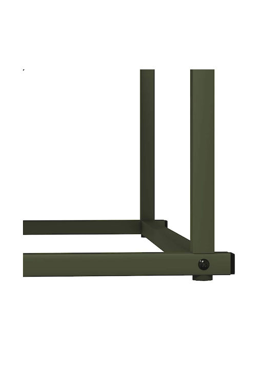 vidaXL Lemn Raft Depozitare lemne 70x43x34.5cm Verde