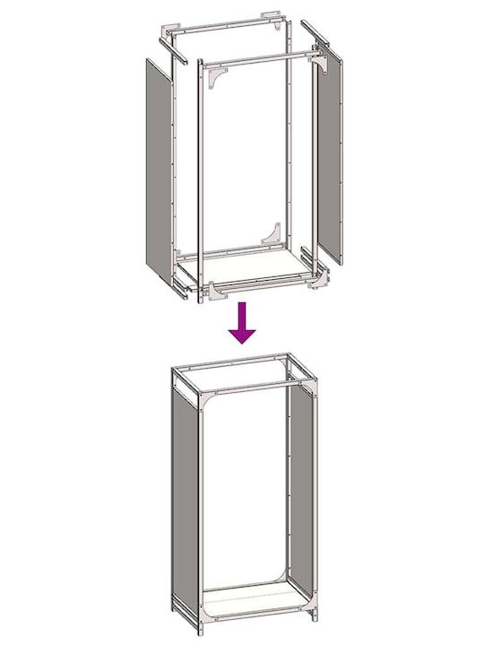 vidaXL Ξύλινο Ράφι Αποθήκευσης Ξύλων 44x28x90cm Λευκό