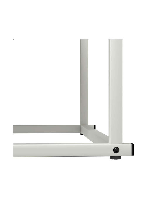 vidaXL Wooden Shelf Wood Storage 70x43x34.5cm White