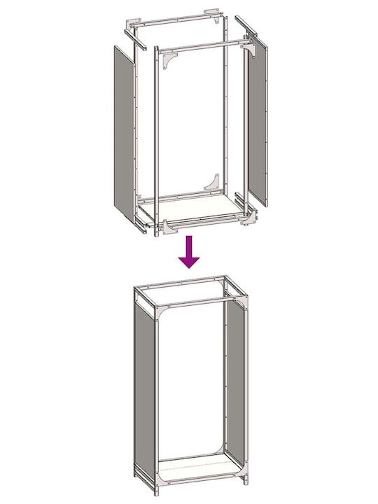 vidaXL Hölzernes Regal Holzlagerung 44x28x90cm