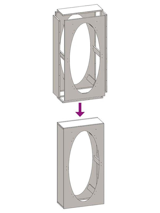 vidaXL Inox Ράφι Αποθήκευσης Ξύλων 50x23x100cm Ασημί