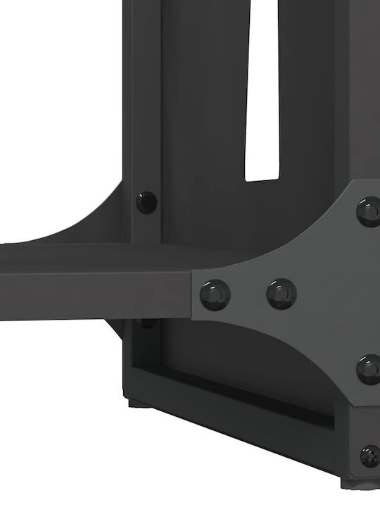 vidaXL Ξύλινο Ράφι Αποθήκευσης Ξύλων 40x30x80cm Μαύρο