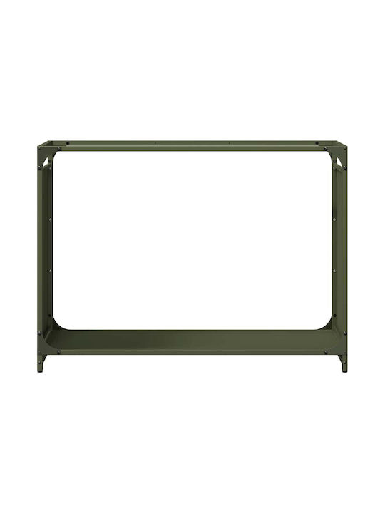 vidaXL Lemn Raft Depozitare lemne 90x28x65cm Verde