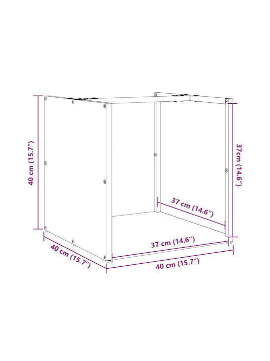 vidaXL Hölzernes Regal Holzlagerung 40x40x40cm