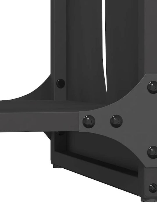 vidaXL Ξύλινο Ράφι Αποθήκευσης Ξύλων 40x30x80cm Μαύρο