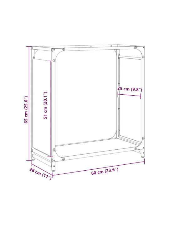vidaXL Hölzernes Regal Holzlagerung 60x28x65cm