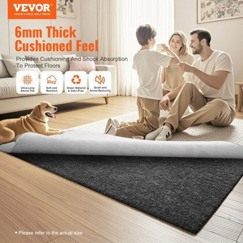 Vevor Αντιολισθητικό Υπόστρωμα Χαλιού 25x94.5in 0.24" Fhdtdbfhwfhq3thsov0
