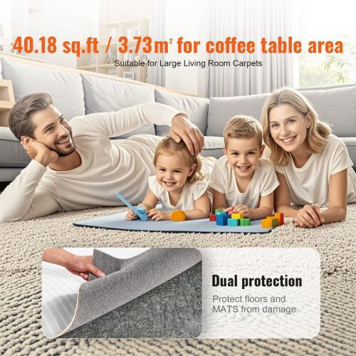 Подложка против хлъзгане за килим Vevor 153x244см 0.6см Fhdtdbfhwfhqd2xkrv0