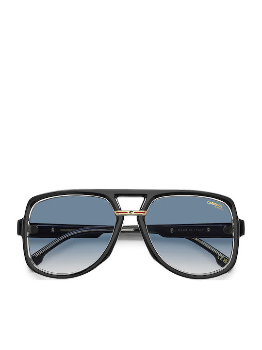 Carrera Men's Sunglasses with Black Horn-Rimmed Frame and Grey Gradient Lenses VICTORY C 10/S 7C508