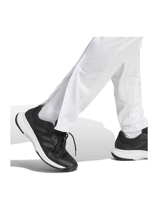 adidas 3-Stripes Pantaloni de trening Lucios cu Elastic Alb JE0409