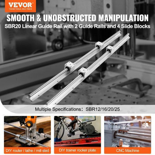 Vevor Sbr20 Führungssatz 1000mm 2 Führungen & 4 Sbr20uu Blöcke CNC Fräser Zxdgsbr20mm10pl6fv0