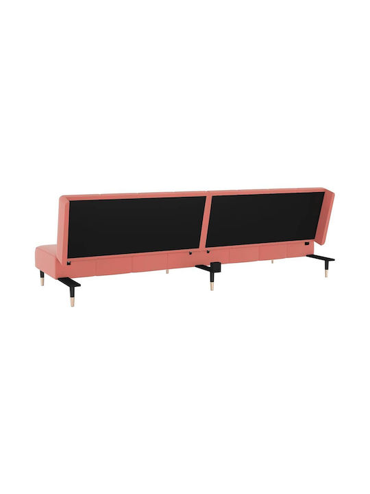 Doppelsitzer Sofa Bett Samt Rosa 200x84,5x69cm
