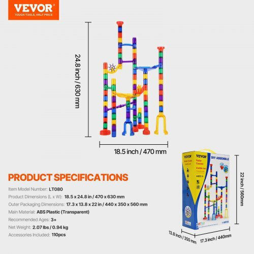 Vevor Plastic Construction Toy for Children 3+ years+ Years