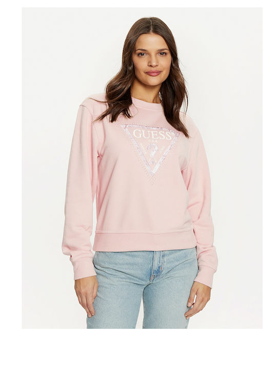 Guess Women's Sweatshirt Mellow Pink