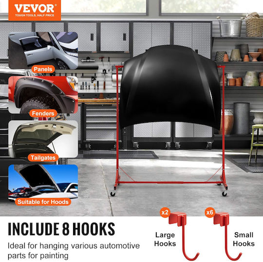 Vevor Paint & Repair Stand Φανοποιίας with 8 Hooks