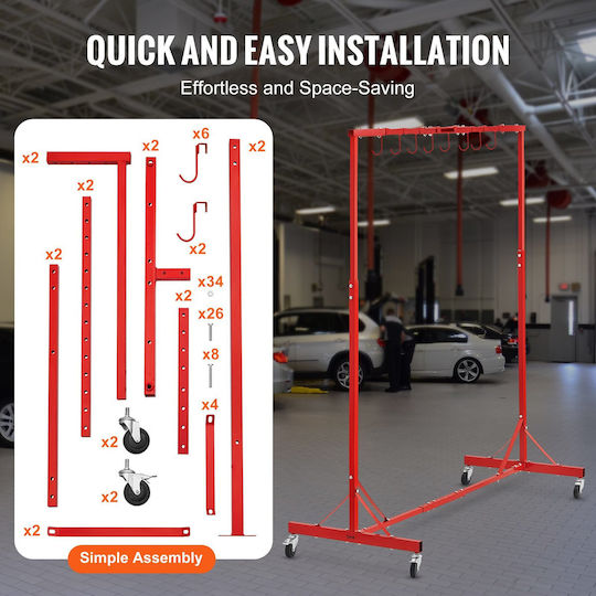 Vevor Paint & Repair Stand Φανοποιίας with 8 Hooks