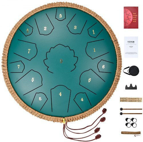 Vevor Steel Tongue Drum 15 Notes 35.56cm
