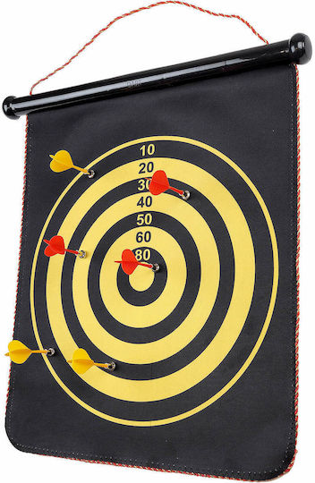 Tablă de Darts Magnetică cu 6 Săgeți Magnetice, Pliabilă, Față Verso, 41 X 48 Cm