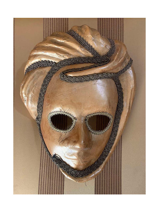 The "Goddess Astarte" Venetian Handmade Gold Hanging Mask