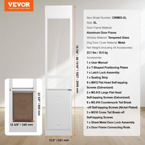 Vevor Metallisches Hundetor 60x60x60cm