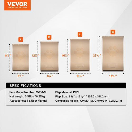Vevor Abdeckung Für Klappe Haustiere 20.9x31.1cm Beige