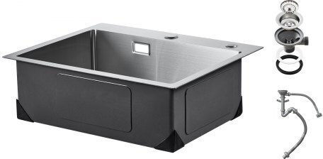 Vevor Gefäß Spüle Inox B65xT42cm Silber