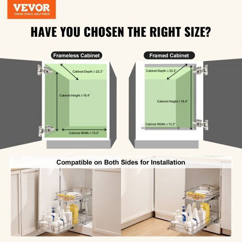 Vevor Double Cabinet Organizer Drawer 12"x21" Fzslldggec12vmaa1v0