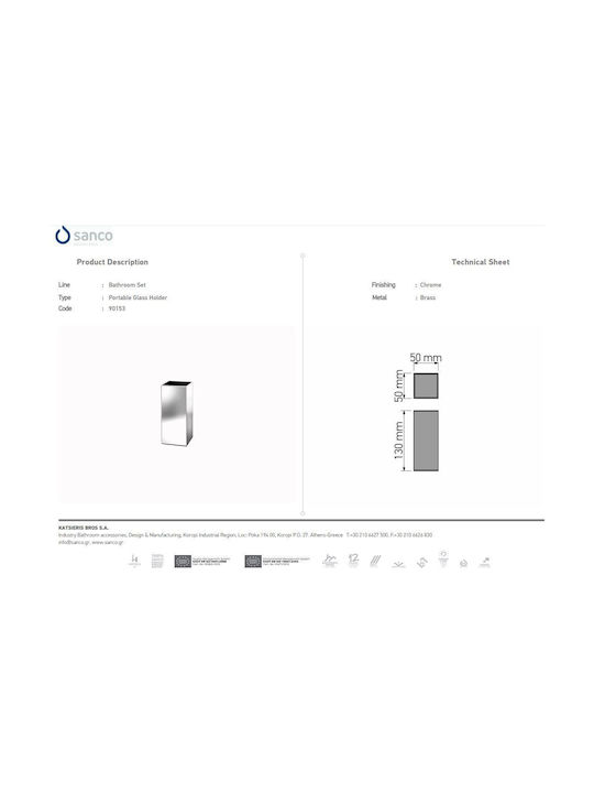 Sanco Metallic Dispenser Set Tisch Getränkehalter Metallisch Chrome