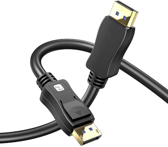 Techly Кабел DisplayPort мъжки - DisplayPort мъжки 2м Черен (368123)