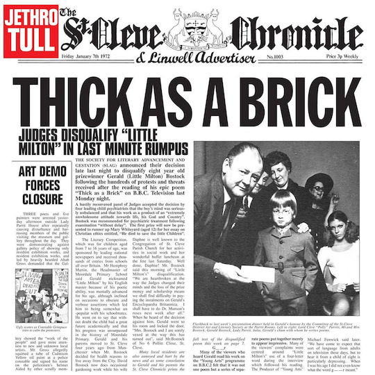 Thick As A Brick 2014 Remaster Vinyl