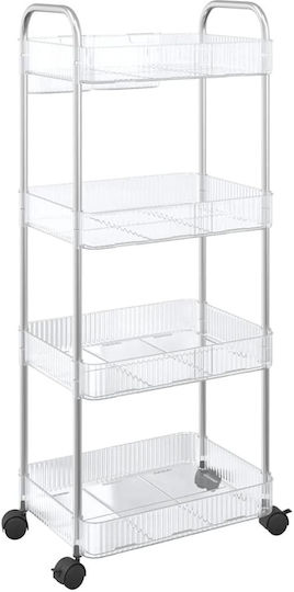 vidaXL Commercial Kitchen Food Cart for Dish Baskets H95xW37xD28cm
