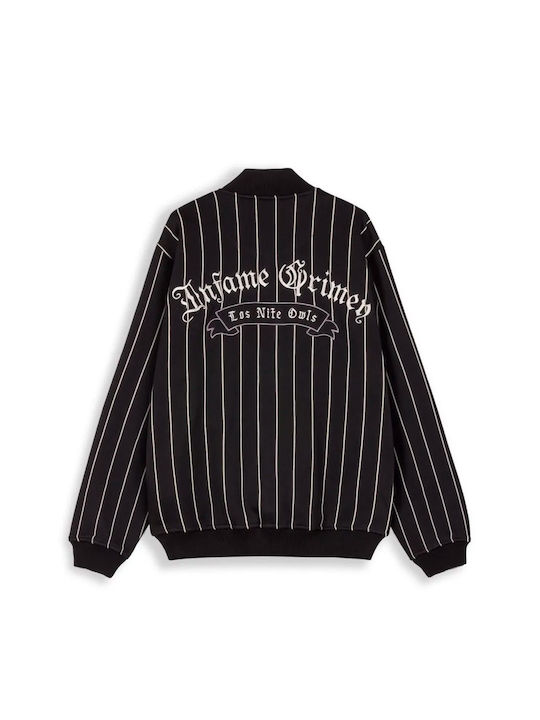 Men's Fleece Cardigan with Buttons Black