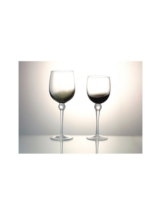 Cryspo Trio Set of Glasses for White Wine made of Glass Half Smoke Stemmed 280ml 6pcs