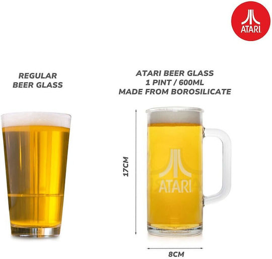 Pahar Oficial Atari Pentru Apă / Bere Din Sticlă 600ml Pahar Oficial Atari Pentru Apă / Bere Din Sticlă 600ml