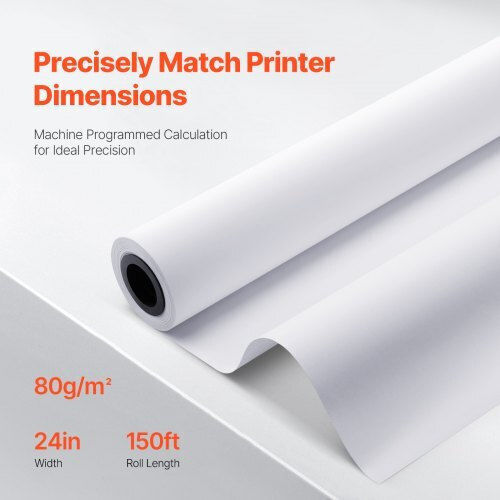 Vevor Χαρτί Ρολό 609.6mm x 150m 80gr/m²