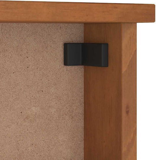 vidaXL Κρεμάστρα Τοίχου Ξύλινη 3 Θέσεων Καφέ 45x35x12cm
