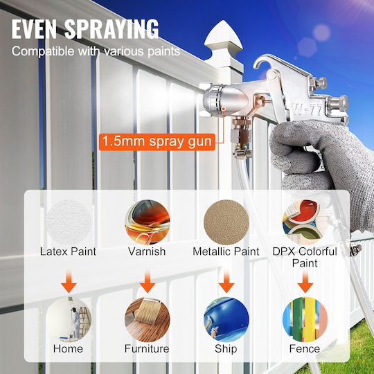 Vevor Air Spray Paint Gun Floating Tumbler 1.5mm