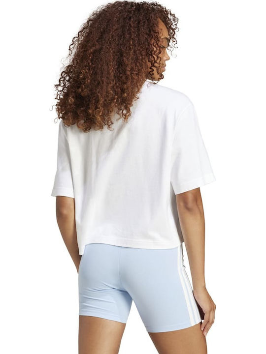 adidas Essentials Big Logo Boyfriend T-Shirt Λευκό