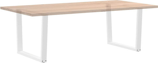 vidaXL Metallic Furniture Leg 2 Pieces Suitable for Table / Coffee Table / Office 100x72cm White