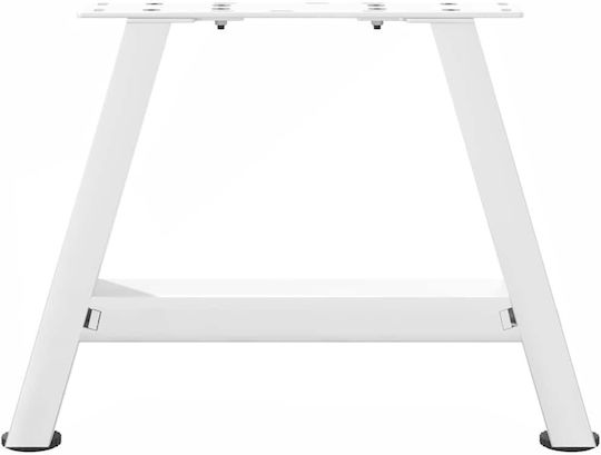 vidaXL Metallic Furniture Foot 2 Pieces Suitable for Table / Coffee Table 30x30cm White
