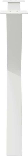 vidaXL Metallic Furniture Legs 2 Pieces Suitable for Table / Coffee Table / Office 90x72cm White