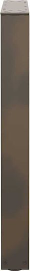 vidaXL Metallic Furniture Leg 3 Pieces Suitable for Table / Coffee Table / Office 70x72cm Brown