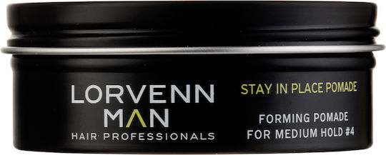 Lorvenn Man Stay In Place Pomade για Μεσαίο Κράτημα & Λάμψη 80ml