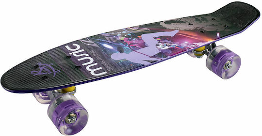 Action One Penny Board Complet Music Rhythm 56 X 15 Cm Roți cu LED-uri
