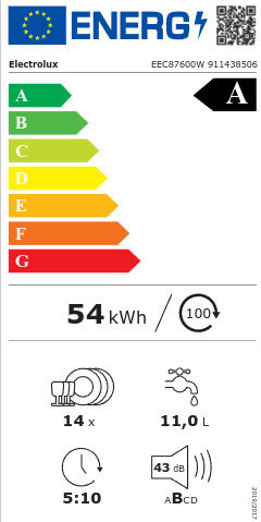 Vollintegrierter Geschirrspüler mit Wi-Fi für 14 Gedecke B60xH82cm 900 ComfortLift