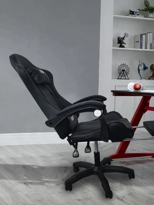 Zita Plus A6060 Artificial Leather Gaming Chair with Footrest Black