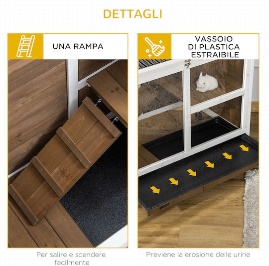 Pawhut Клетка за гризачи 91.5x53.3x73см