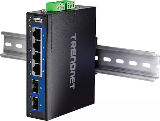 Trendnet TI-G5062 Unmanaged L2 Switch με 4 Θύρες Gigabit (1Gbps) Ethernet και 2 SFP Θύρες