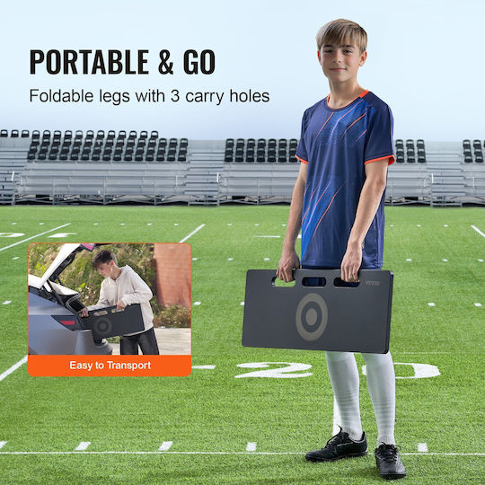 Vevor 32"x12" Fußball-Rebounder-Brett Tragbare Fußballwand 2 Winkel Rebound